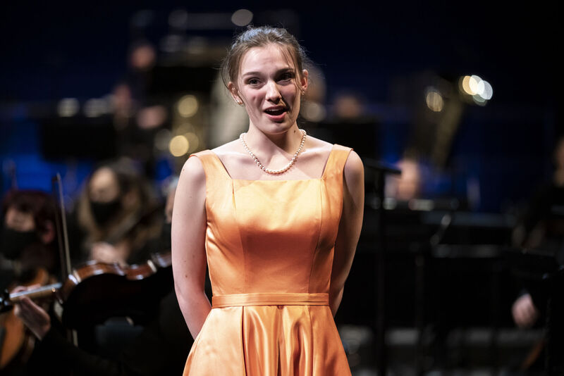Soprano Elisa Soster sings in the opera Werther at Opera Vlaanderen.